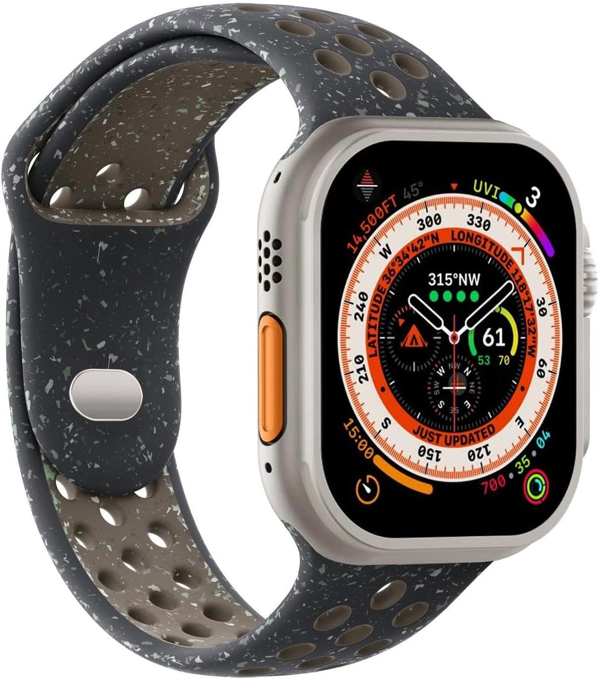 Apple Watch Ultra 3 için Kordon Flame Circle Siyah [Watch Ultra 3 ile Uyumlu Kordon - Siyah]