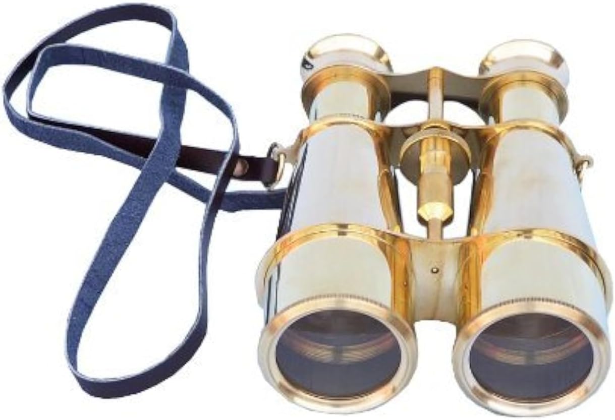 Captain's Solid Brass Binoculars, 15cm, Brass
