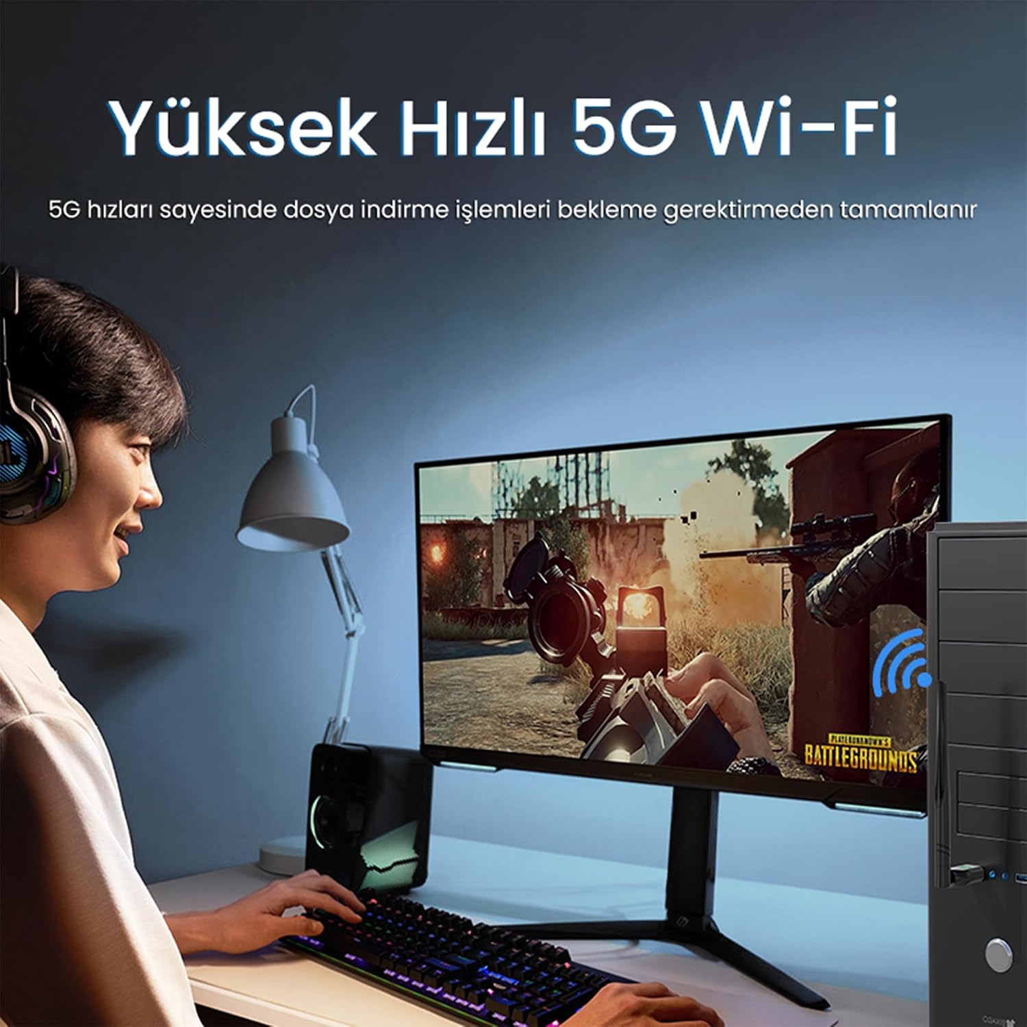 300 Mbps 2.4GHz Alıcı Verici USB WiFi Adaptör