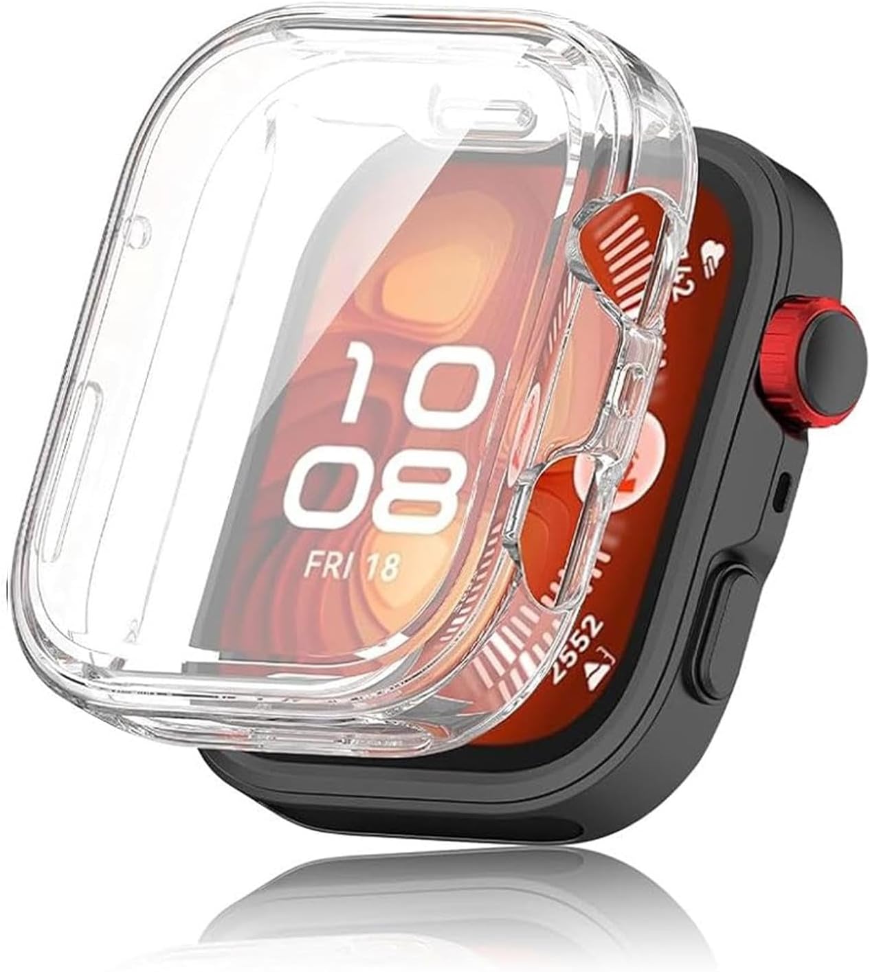 Huawei Watch Fit 4 Pro için Kılıf 360 Full Round Soft Silicone Şeffaf [Watch Fit 4 Pro ile Uyumlu Kılıf - Şeffaf]